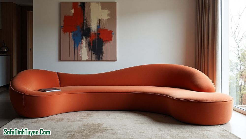 Ghế sofa cong đẹp cho phòng khách