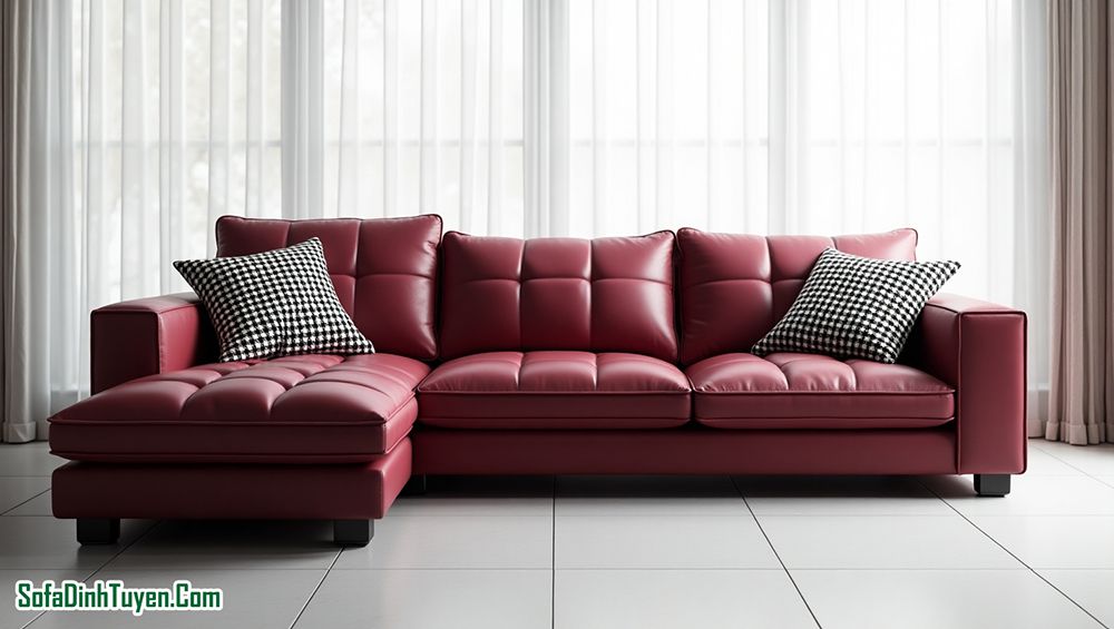 Chất da microfiber giá rẻ có thể giúp bộ sofa giảm giá đáng kể so với sofa da thật.