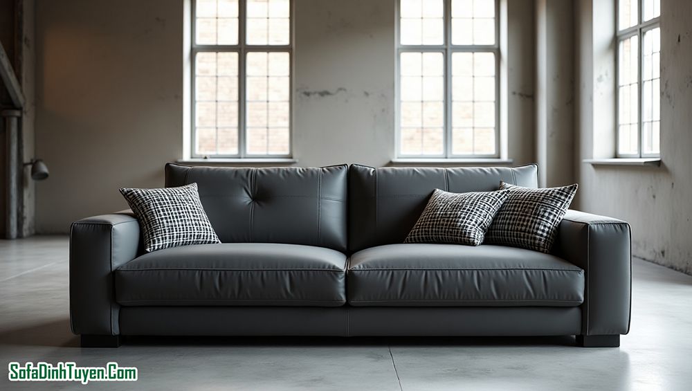 ghế sofa da microfiber hiện đại đẹp mắt