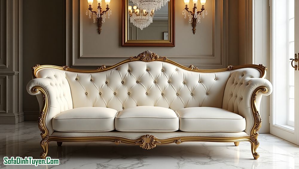 Ghế sofa tân cổ điển phong cách hoàng gia quý tộc