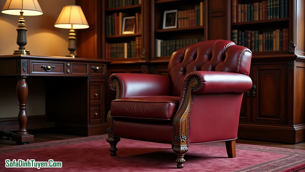 sofa đọc sách bọc da microfiber chất lượng