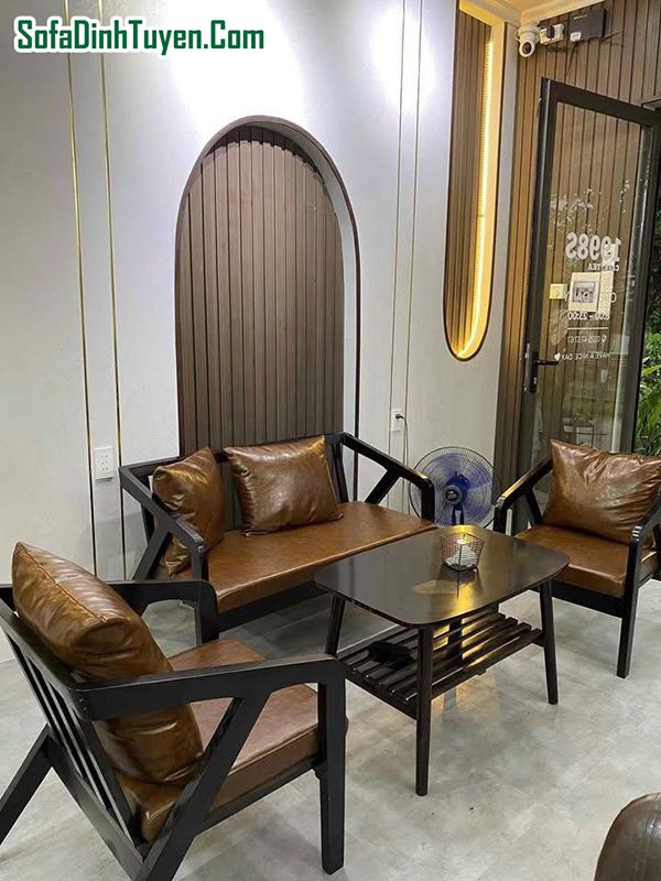 Ghế sofa cho không gian quán cafe, trà sữa có thể đơn giản như hình minh họa