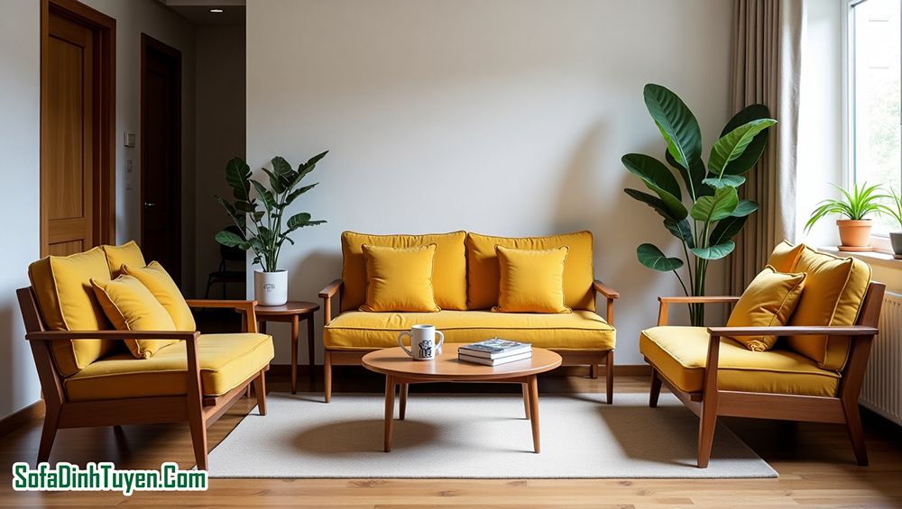 Bộ ghế sofa 3 ghế kích thước dài nhỏ dưới 2m bền đẹp