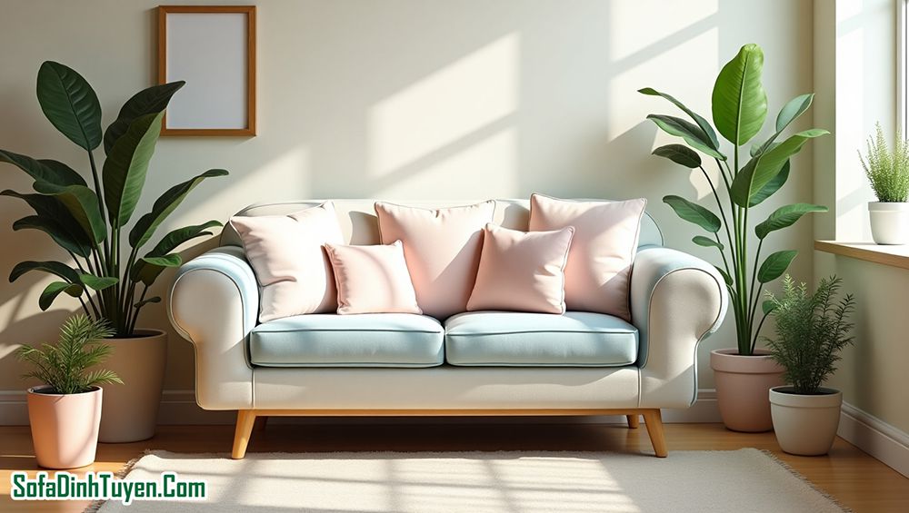 Sofa gỗ đệm rời dài 1,6m kiểu dáng hiện đại dùng đệm vải nỉ êm ái