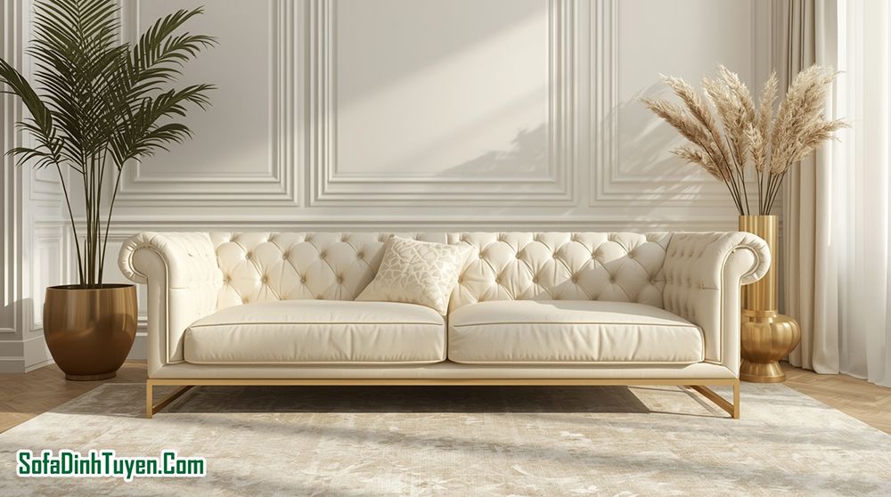 Sofa Da thật hoặc da công nghiệp cho người mệnh Kim