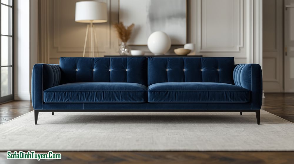 Cách phối màu thảm với sofa đơn giản