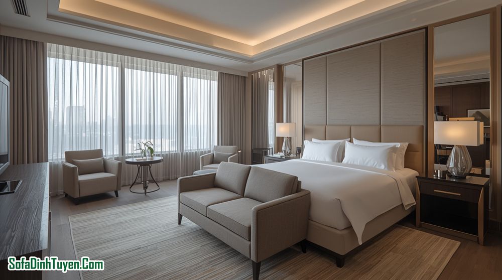 Ngồi thư giãn, chill chill giải trí với các mẫu ghế đặt cuối giường ngủ