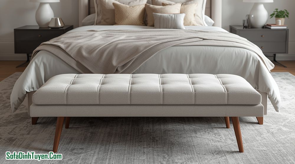Ghế sofa cuối giường nên chọn chất liệu bọc nào?