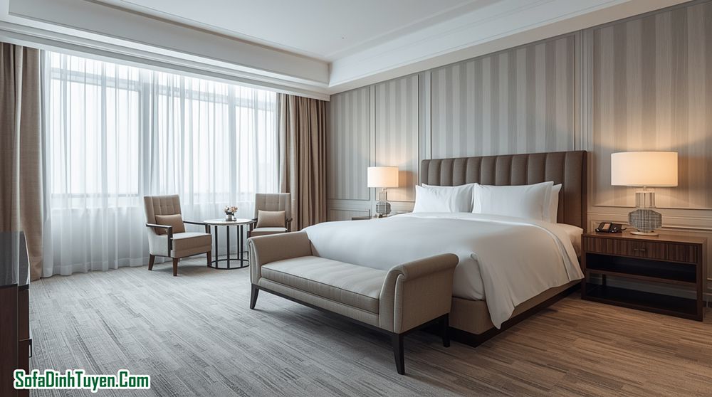 Ghế cuối giường trong phòng ngủ