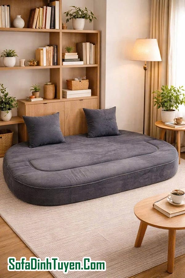 Các mẫu ghế sofa ngồi bệt có khả năng tối ưu diện tích khá tốt
