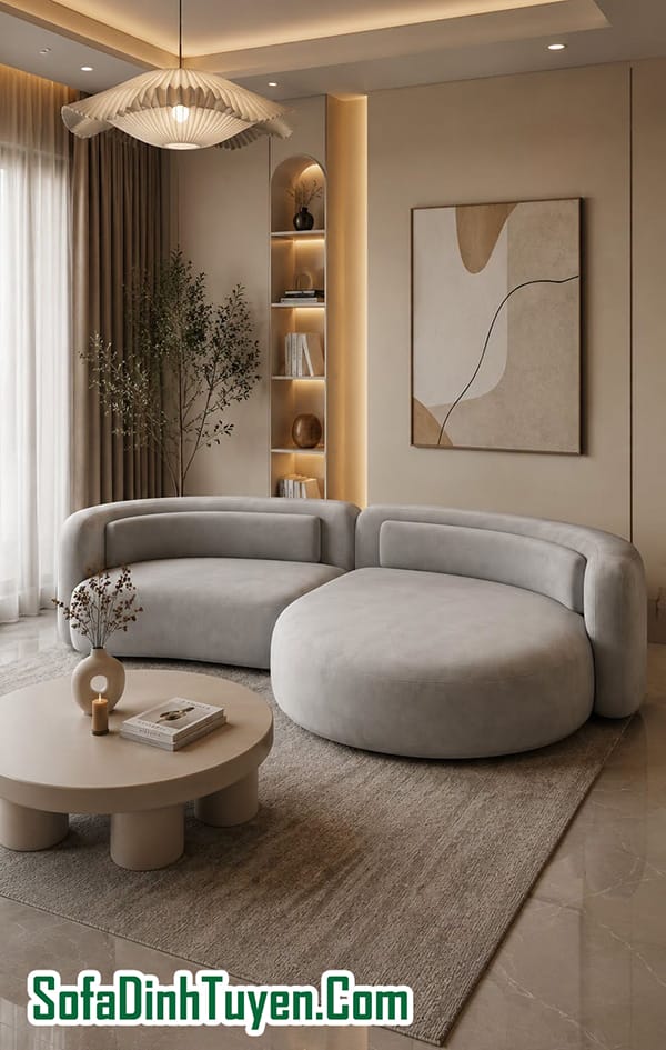 Các mẫu ghế sofa ngồi bệt có khả năng tối ưu diện tích khá tốt